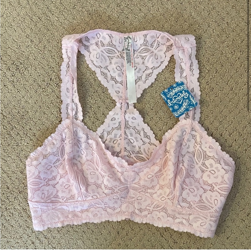 Free People Lace Bralette in Soft Pink